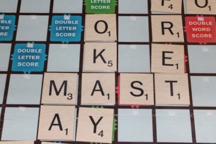 Courtesy photo of the community Scrabble game at the Chelsea District Library.