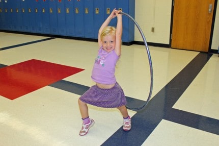Hula hoops were a big hit at the PTO Sock Hop Friday night at North Creek Elementary School.  
