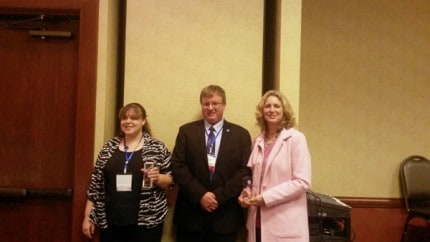 Courtesy photo. Melanie Bell on left and State Rep. Gretchen Driskell on right, were winners of the Broadband Heroes award.