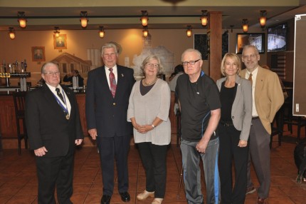 Courtesy photo. Pictured from left to right are Ray Kemner (secretary), Joe Schuering (president), Mary Schroer (past president), Tom Ritter (president elect), Julanne Williams (Lt. governor) and Bob Milbrodt (treasurer).