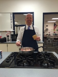 Courtesy photo. Matt Pedlow cooking a Civil War breakfast. 