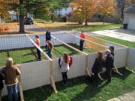 Courtesy photo. Youth members at the Chelsea First United Methodist Church play human Foosball. 