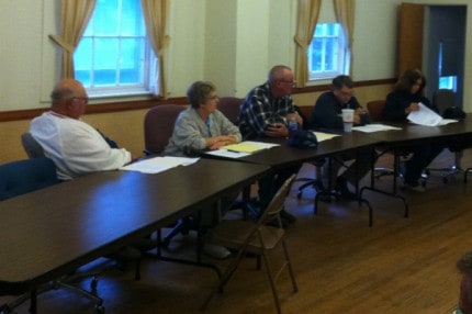 The Lima Township Board of Trustees listens to citizen concerns about proposed pipeline.