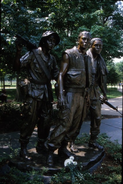 Photo by Alan Ashley. Veterans statue in Washington, DC.