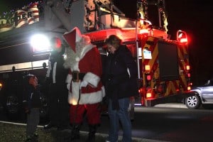 File photo. Santa Claus arrives at Pierce Park to light the tree.