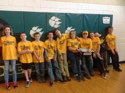 Courtesy photo. The Beach Middle School Gold Robotics team.