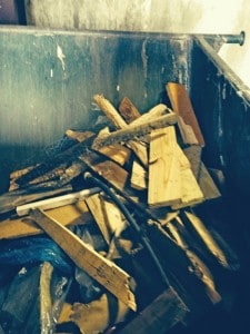 Courtesy photo. Scrap lumber. 