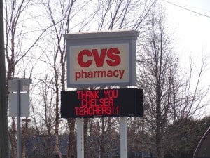 Courtesy Photo by Susanne Vanden Bosch. An example of a CVS sign. 