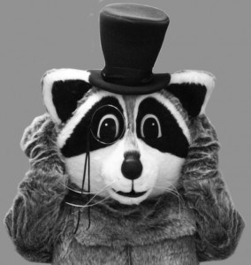 Courtesy photo. Reggie the Recycling Racoon.