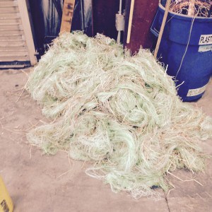 Courtesy photo. Baling twine that wound up in the recycling and caused quite a problem with the equipment. 