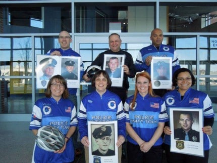 Courtesy photo. The group of local law enforcement officials who will ride on the Unity Tour.