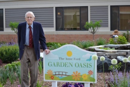 Courtesy photo. Jim Ford at the Anne Ford Garden Oasis at UMRC. 