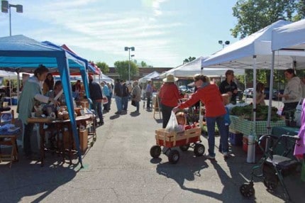 A scene from a recent Saturday Farmers Market Day.