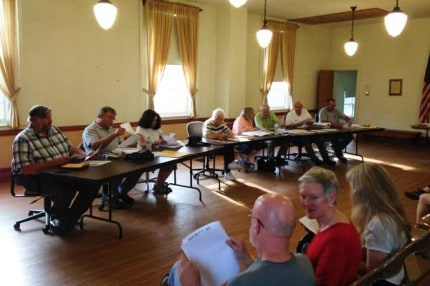 The Lima Township Planning Commission at the June 22 meeting.