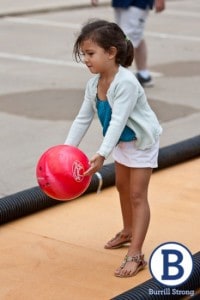 Photo by Burill Strong. Kiss love the outdoor bowling lanes provided by Chelsea Lanes. 
