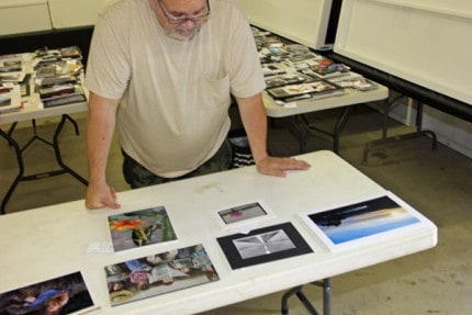 Some of the exhibits in the hobby barn were judged on Sunday night. 