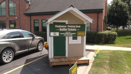 Courtesy photo. You can win this children's playhouse/potting shed and help the Children's Free Care.