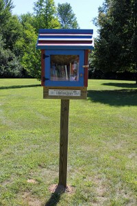 The Little Free Library in Timbertown. 