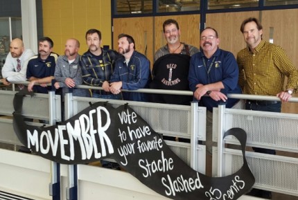 File photo. Courtesy photo of teachers from a previous no shave November.