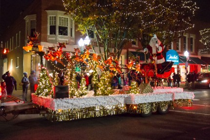 Photo by Burrill Strong: Santa Claus is just one of the highlights of the annual Hometown Holiday Light Parade. 