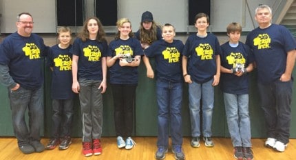 Courtesy photo. The Beach Middle School Robotics team, which is headed to the state tournament for the first time in school history. 