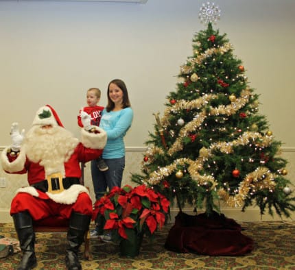 A scene from Breakfast with Santa.