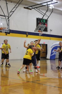 Courtesy photo from the action during the Cherry Bowl basketball game. 