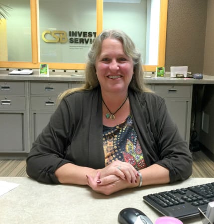 Courtesy photo. Nancy Zyburt at Chelsea State Bank.