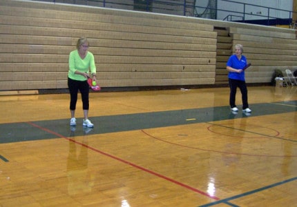 Photo by Lisa Carolin. Members play Pickleball year-round at the Chelsea Senior Center.