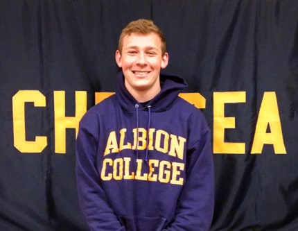 Trey Seitz signed a letter of intent to play football at Albion College. His parents are Chris and Mary Seitz.