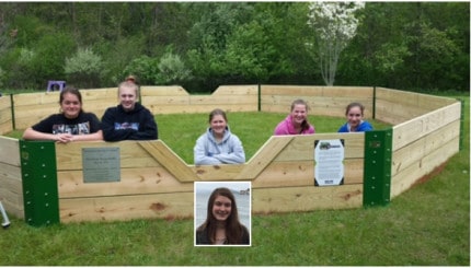 Courtesy photo. Troop 41095 in the newly installed Gaga Ball Pit at Timbertown.