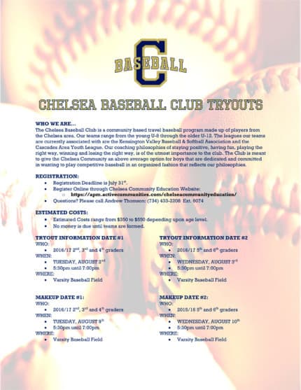 Chelsea-Baseball-Club-Tryouts-Flyer