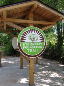 Courtesy photo. DTE Foundation Trail marker.