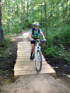 Courtesy photo. Bikers of all ages have been enjoying the new DTE Foundation Trail.