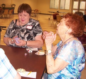 Photo by Lisa Carolin. A scene from the first Chelsea Senior Center euchre tournament. 