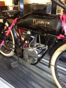 Courtesy photo of the Flanders motorcycle, which is now back in Chelsea. 