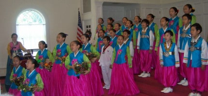 Photo by Lisa Carolin. The FEBC Korean Children's Choir performed recently at Chelsea Retirement Community.