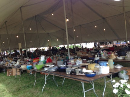 Courtesy photo. A scene from the It's a Great Day to Be Alive rummage sale set-up.