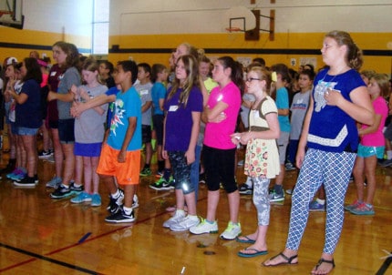 Photo by Lisa Carolin. Sixth-grade orientation took place on Monday, Aug. 29.