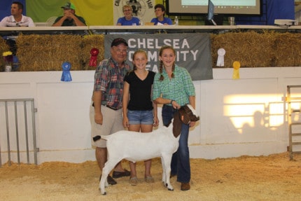Staffan-Mitchell Funeral Home purchased the reserve grand champion goat from Shelby Williams for $375.