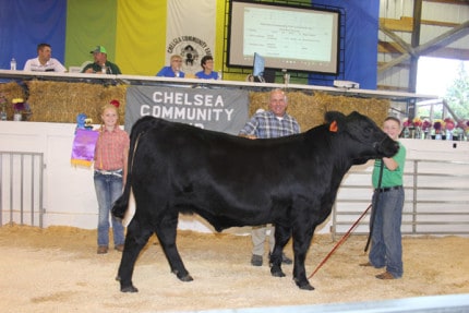 North Face Farm purchased the grand champion steer from Reid Schneider for $4.50 per pound. The steer weighed 1,294 pounds. 
