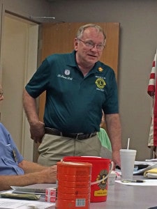 Courtesy photo. Dave Hill, district governor for Lions Club District 11b1 attended a recent Chelsea Lions Club meeting.