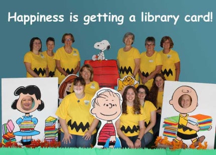 Courtesy photo. Library staff encourages you to get a library card this month.