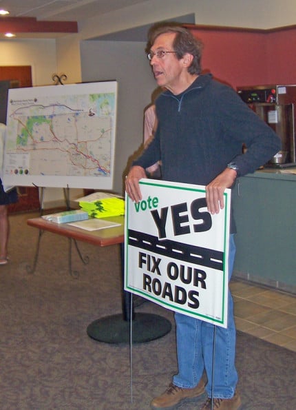 Lew Kidder recently endorsed the Washtenaw County Road millage at an event. Kidder, who is chair of the Roads Committee in Scio Township, says, "Twenty percent of this millage has been set aside for a non-motorized component, which would add up to close to $6 million over four years and go to the Border-to-Border Trail." 