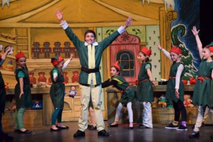 Photo by Don Hayduk. A scene from CAP Youth Theatre's Elf, Jr. The Musical.