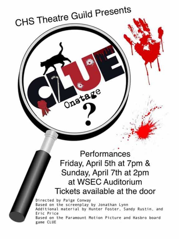 April 5 7: Chelsea Theatre Guild presents Clue: Onstage Chelsea