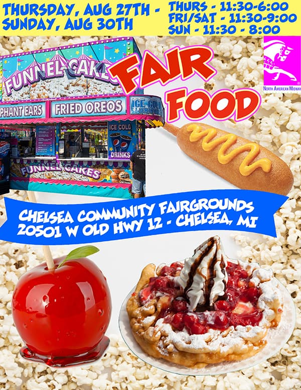 Get your drive up fair food at the Chelsea Community Fairgrounds