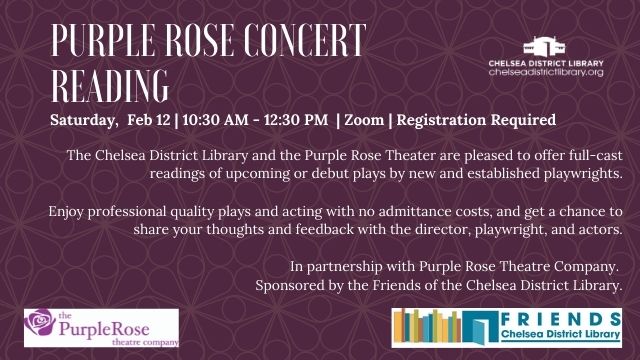 Purple Rose Theater Schedule 2022 Feb. 12: Purple Rose Theatre Concert Reading - Chelsea Update: Chelsea,  Michigan, News