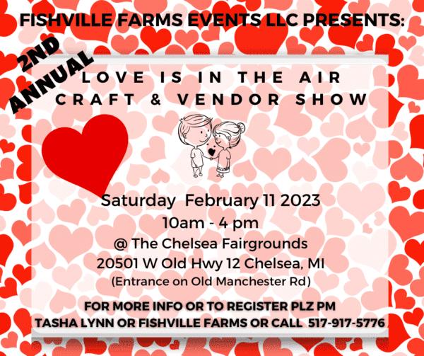 Feb. 11 Fishville Farms Events Craft and Vendor Show at Chelsea