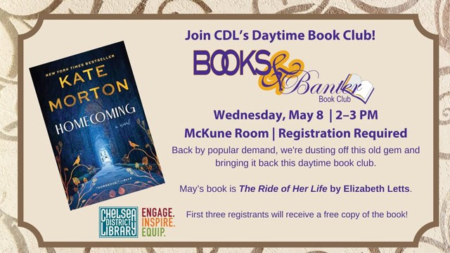 May 8: Chelsea District Library Daytime Book Club - Chelsea Update ...
